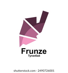 Frunze City Map Illustration Design, World Map International vector template colorful graphic design template