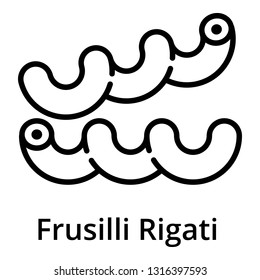 Frusilli rigati icon. Outline frusilli rigati vector icon for web design isolated on white background