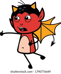 Frustrated Cartoon Devil yelling Design Illustration