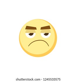 Frustrated Character Flat Style Emoji Smile Stock Vector (Royalty Free ...