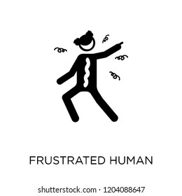frustrated human icon. frustrated human symbol design from Feelings collection. Simple element vector illustration on white background.