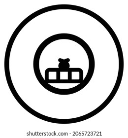 frustrated Icon. Flat style Circle Shape isolated on white background. Vector illustration