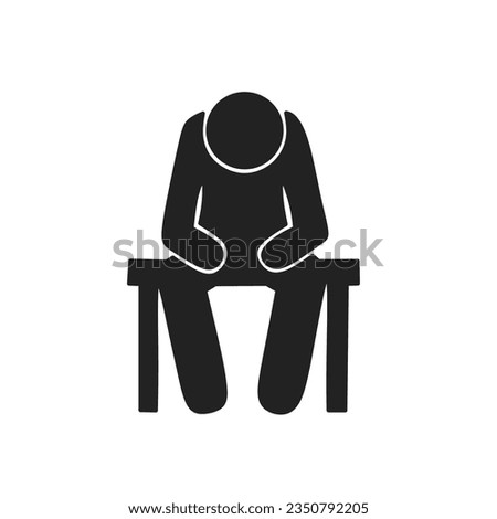 frustrated person giving up flat icon vector