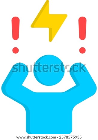 Frustration Icon Flat Vector Illustration