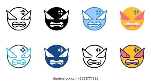 Conjunto de iconos de frustración colección de estilo múltiple 
