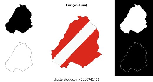 Frutigen leere Gliederungskarte