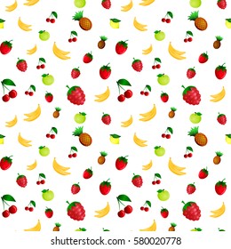 Fruts seamless pattern. Good for wallpaper, wrapping papers and texture. Vector illustration.