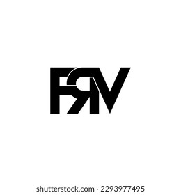 diseño del logotipo de monograma de la letra de tipografía frv