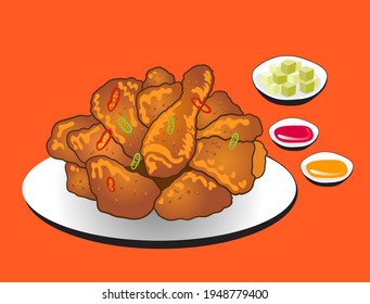 fry a chicken in oil 
