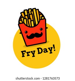Fry Day Pun Poster with French Fries