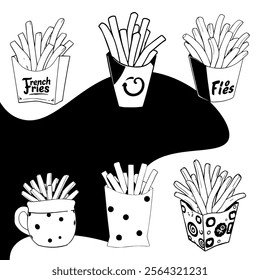 Fry Frenzy: A Playful Vector Collection of French Fries