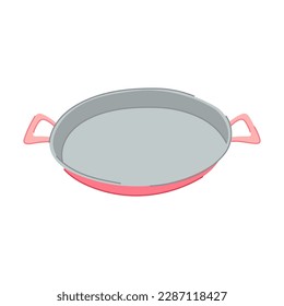 fry frying pan cartoon. black kitchen, iron cook fry frying pan sign. isolated symbol vector illustration