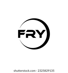 FRY letter logo design in illustration. Vector logo, calligraphy designs for logo, Poster, Invitation, etc.