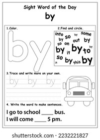 Fry List of Sight Words, digital activities forchildren, Worksheet for sight words for kindergarten and primary school