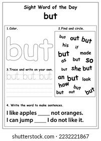 Fry List of Sight Words, digital activities forchildren, Worksheet for sight words for kindergarten and primary school