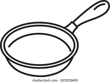 Pfannensymbol braten. Koch-Symbol-Vektorgrafik