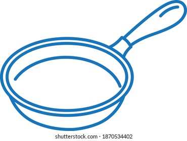 fry pan icon. cook icon vector