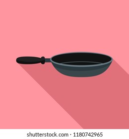 Fry pan icon. Flat illustration of fry pan vector icon for web design