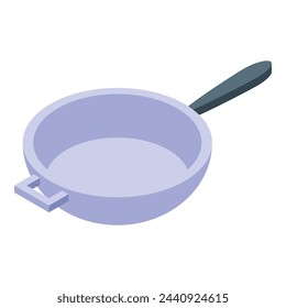 Fry pan icon isometric vector. Kitchen cooking. Mold equipment