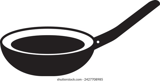 Fry pan icon. Simple illustration of fry pan icon for web design isolated on white background