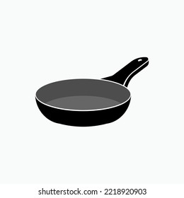 Fry Pan Icon. Utensil, Kitchenware Symbol.