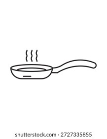 Bratpfanne-Symbol, Vektorsymbol für die beste Linie.