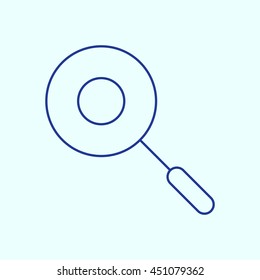 Fry Pan Line icon. Eps-10.