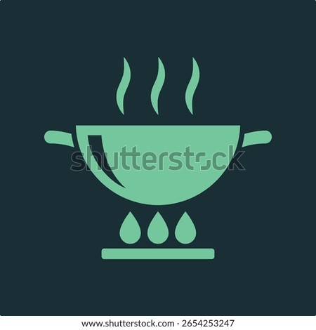 Fry pan trendy applicable important vector Illustration design fascinating colorful background.eps