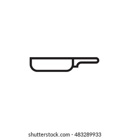 Fry pan vector icon, skillet pictogram, vector eps, eps10