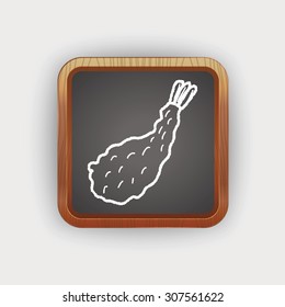 fry shrimp doodle