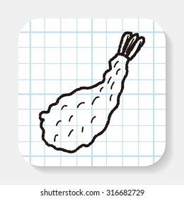 fry shrimp doodle
