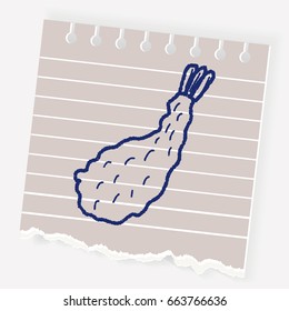 fry shrimp doodle