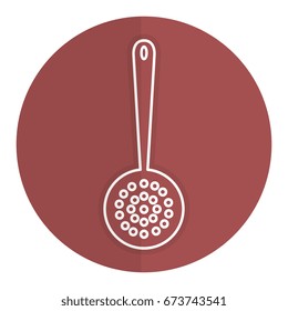 fry spoon cutlery icon