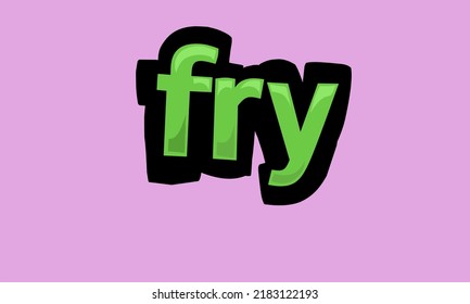 FRY writing vector design on pink background