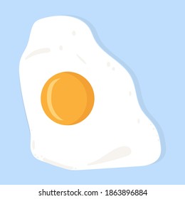 Huevo frito. Plato matutino. Vector.