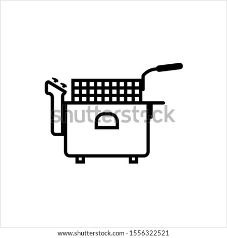 Fryer Icon, Deep Fryer Vector Art Illustration