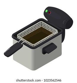 Fryer icon. Isometric illustration of fryer vector icon for web