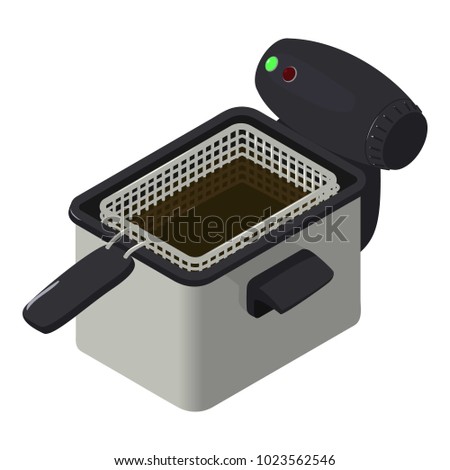 Fryer icon. Isometric illustration of fryer vector icon for web