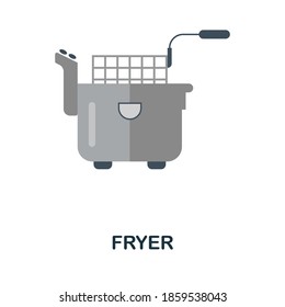 Fryer icon. Simple element from kitchen appliances collection. Creative Fryer icon for web design, templates, infographics and more