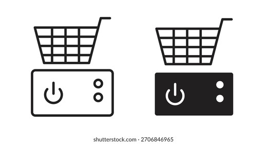 Fryer icon symbol for logo, web, app designs.