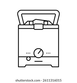fryer potato line icon vector. fryer potato sign. isolated contour symbol black illustration