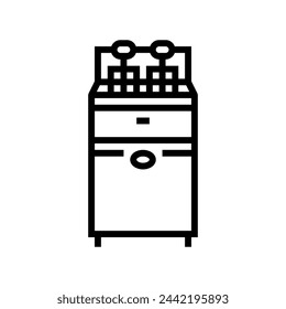 fryer restaurant equipment line icon vector. fryer restaurant equipment sign. isolated contour symbol black illustration