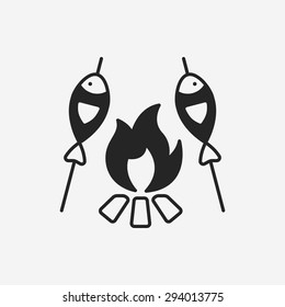 frying fish icon