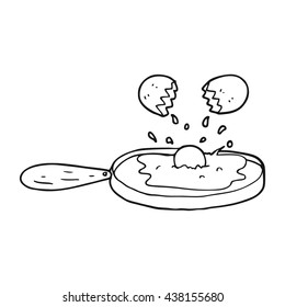 huevo de dibujos animados en blanco y negro, dibujado a mano alzada