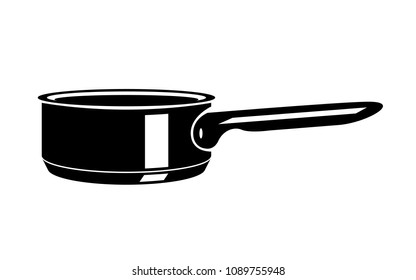 Frying hot saucepan cook pan icons. Simple illustration of frying hot saucepan cook pan vector icon for web