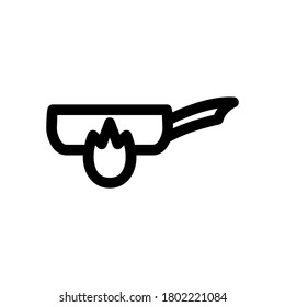 FritteSymbol oder Logo einzeln auf Zeichen, Vektorgrafik - hochwertige Vektorsymbole mit schwarzem Hintergrund
