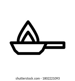 frying icon or logo isolated sign symbol vector illustration - high quality black style vector icons
