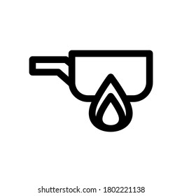 icono de frito o logotipo símbolo de señas aislado ilustración vectorial - iconos vectoriales de estilo negro de alta calidad
