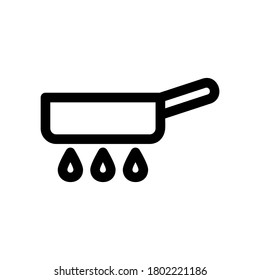 icono de frito o logotipo símbolo de señas aislado ilustración vectorial - iconos vectoriales de estilo negro de alta calidad
