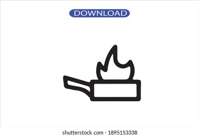frying icon or logo isolated sign symbol vector illustration - high quality black style vector icons.
